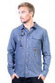 Рубашка швейная с наушниками и гарнитурой,синий DT12630NVYB9999A, hoodiebuddie вид:1
