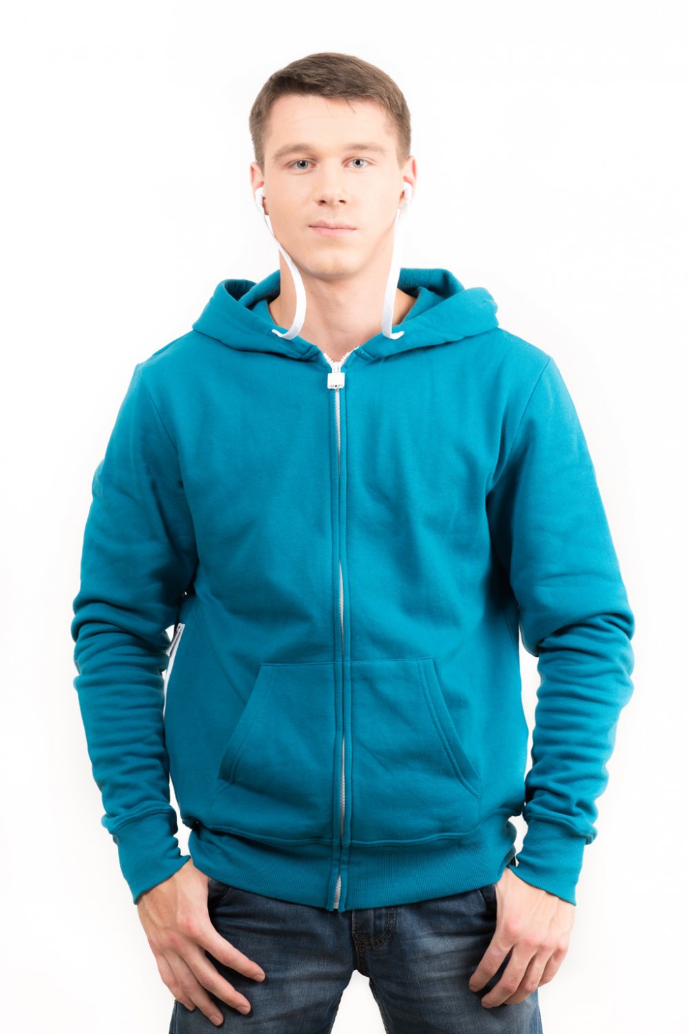 Толстовка Standart голубая с наушниками AJ3112NVAB9999A - купить в интернет-магазине Odensya.ru