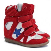 Кеды на танкетке  Sneakers Red White Star - купить в интернет-магазине Odensya.ru